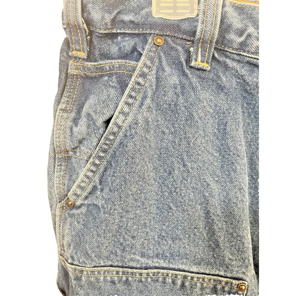 Vintage Carhartt Double Knee Carpenter Pants Mens 36x32 Painted Faded Denim - Picture 4 of 16